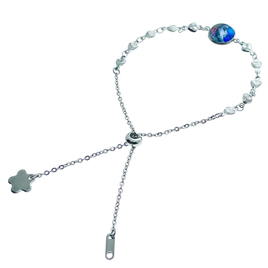 BlueBella Crescent Heart Slider Bracelet