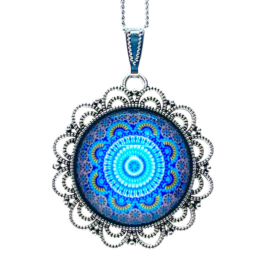 Mosaic Mandala Big Round Necklace