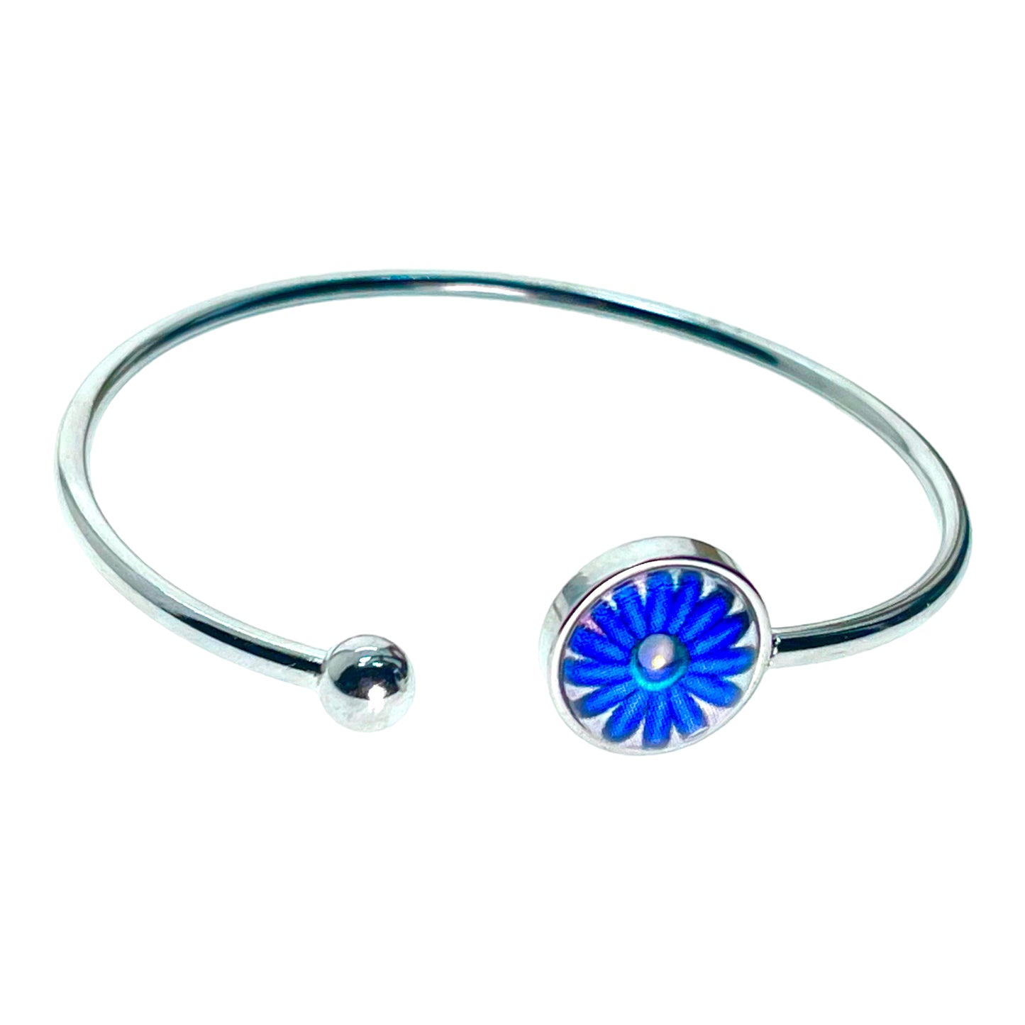 Royal Daisy Flexi-Cuff Bracelet