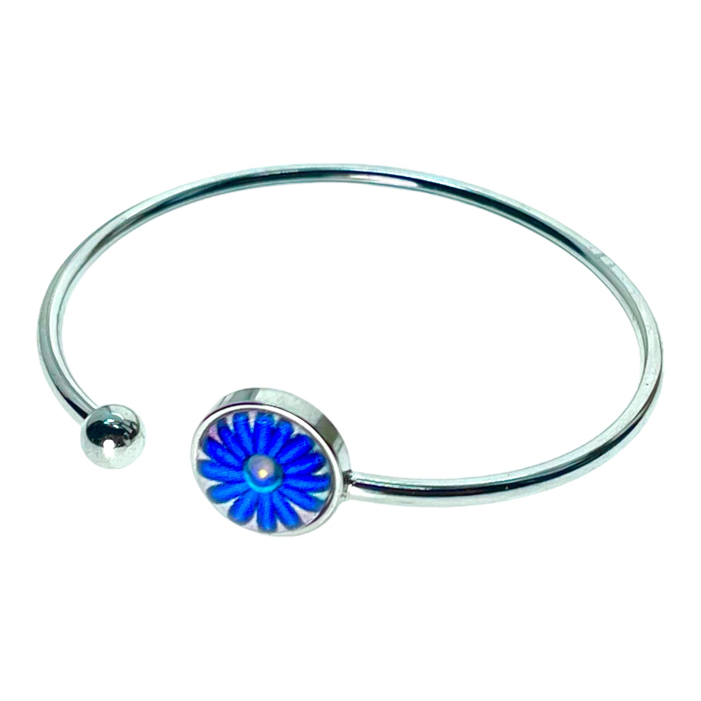 Royal Daisy Flexi-Cuff Bracelet