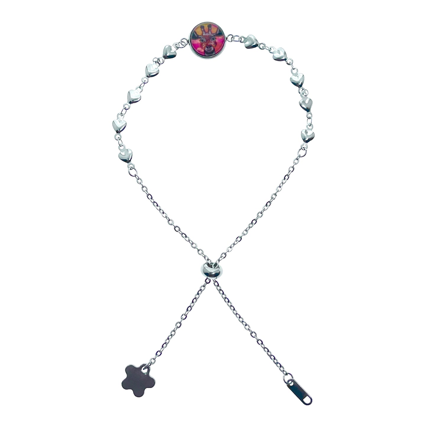 Gerry Giraffe Heart Slider Bracelet