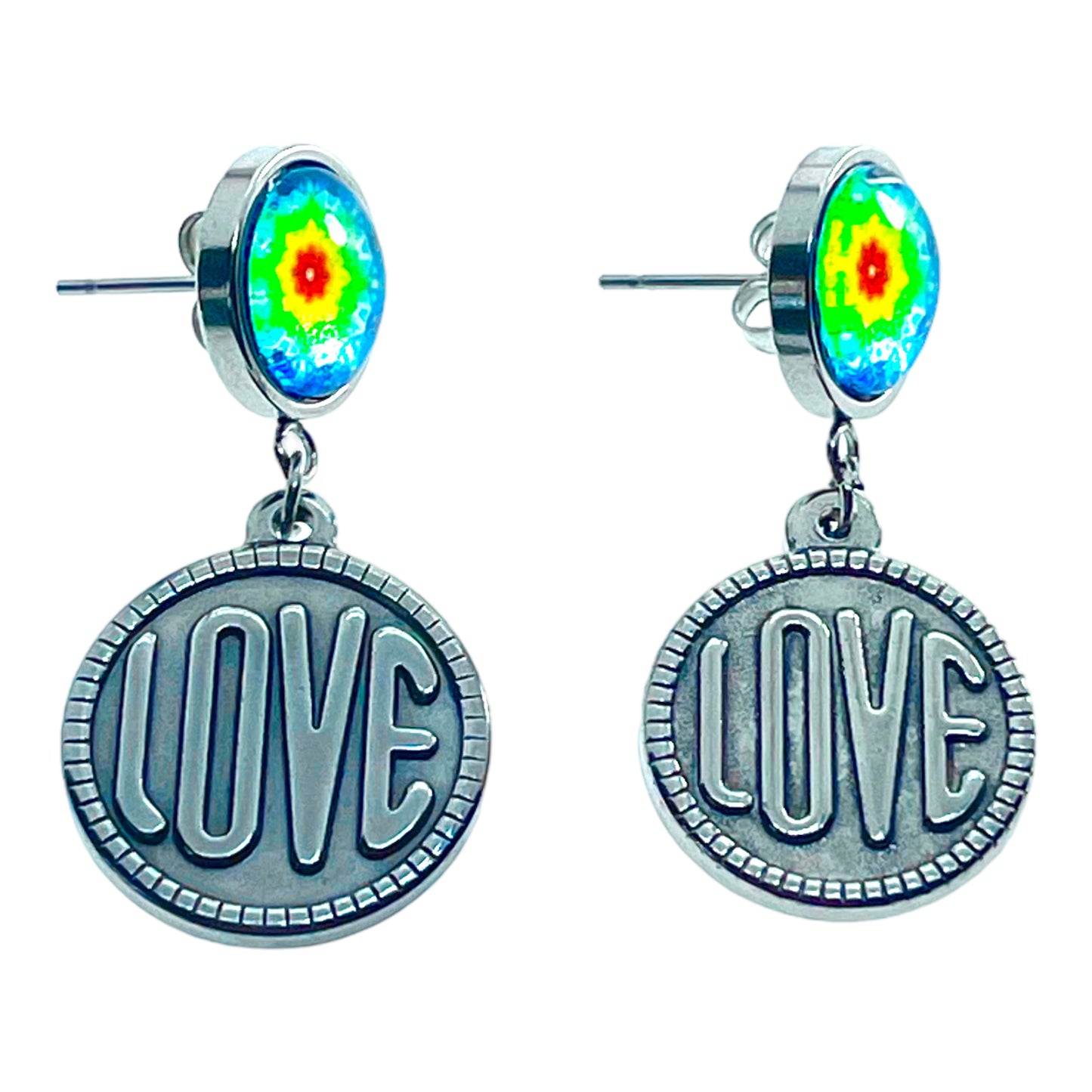 Tie-Dye Love Rocks Earrings