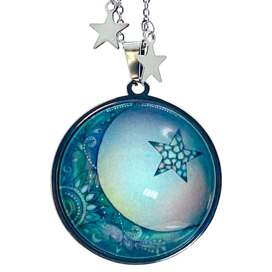 Minty Moon Fancy Celestial Chain Necklace