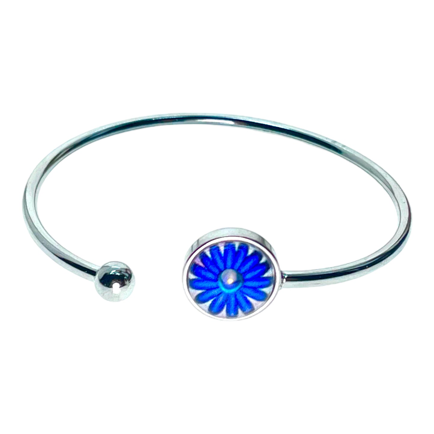 Royal Daisy Flexi-Cuff Bracelet