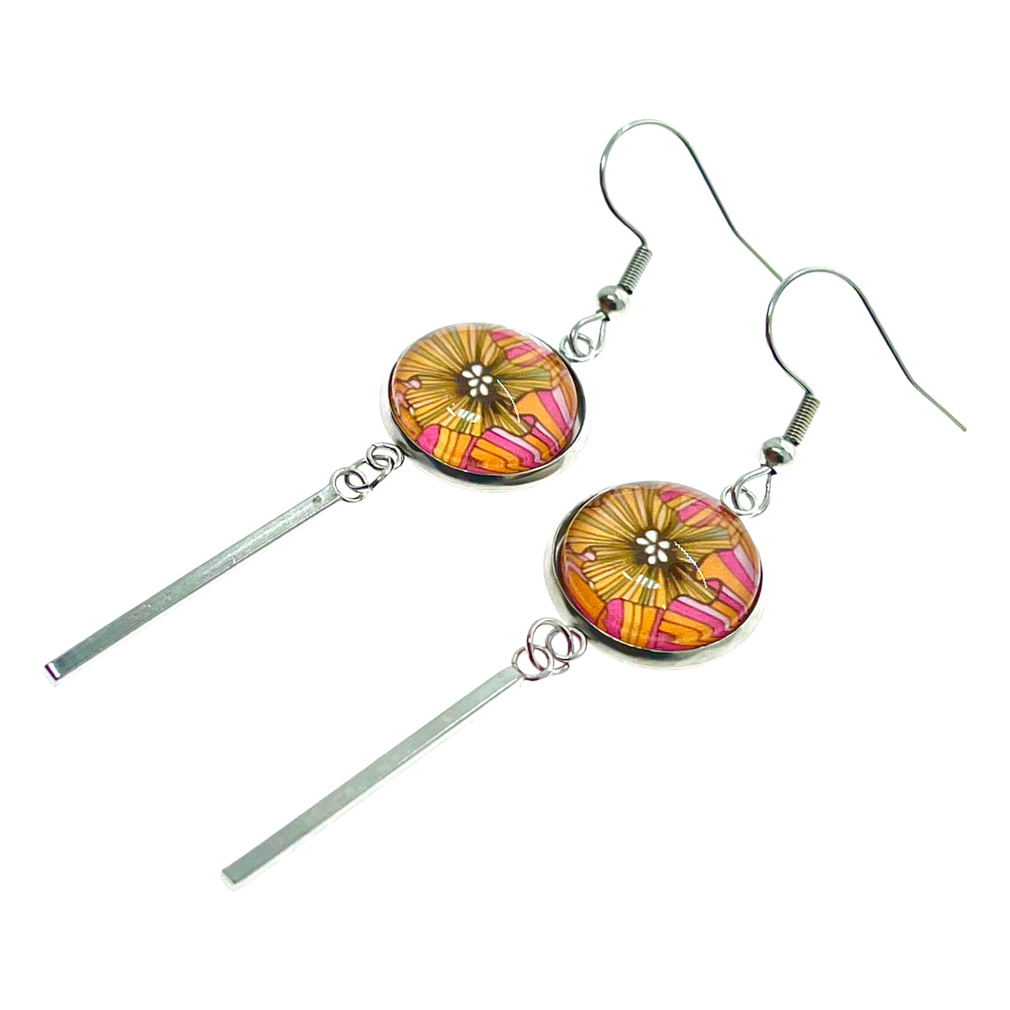 Happy Hawaiian Long Bar Earrings