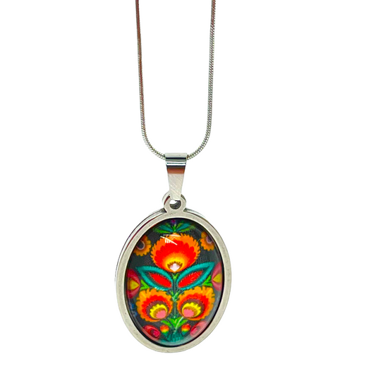 Polish Folk Flower Necklace