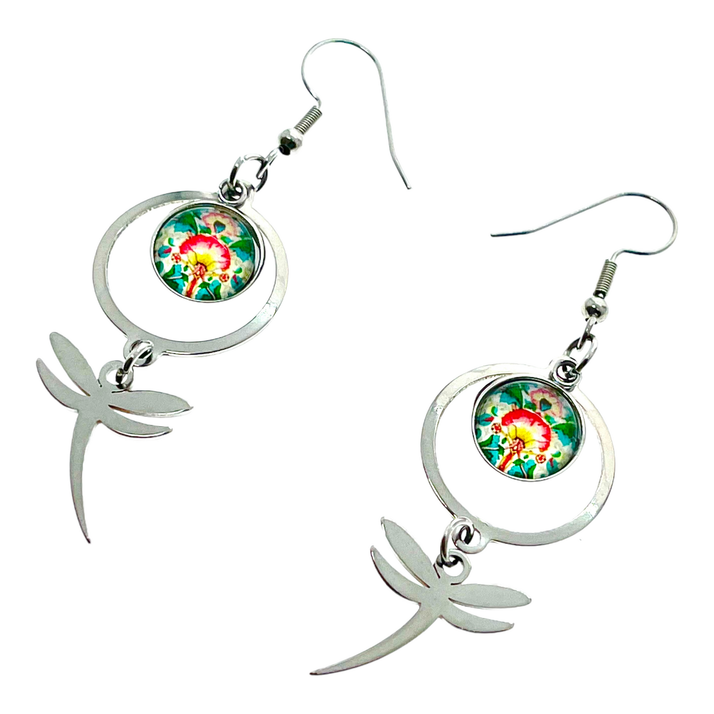 Bursting Blooms Dragonfly Earrings