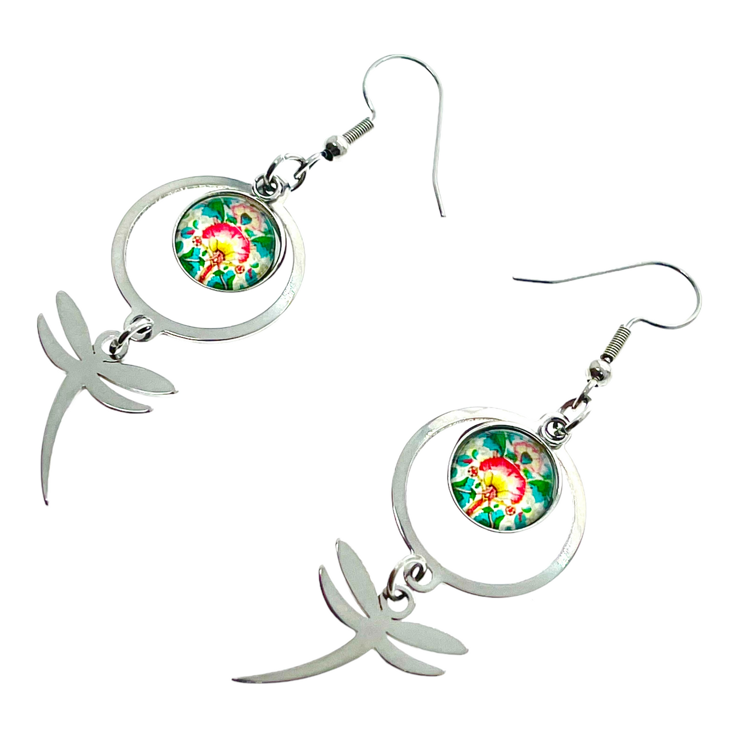 Bursting Blooms Dragonfly Earrings