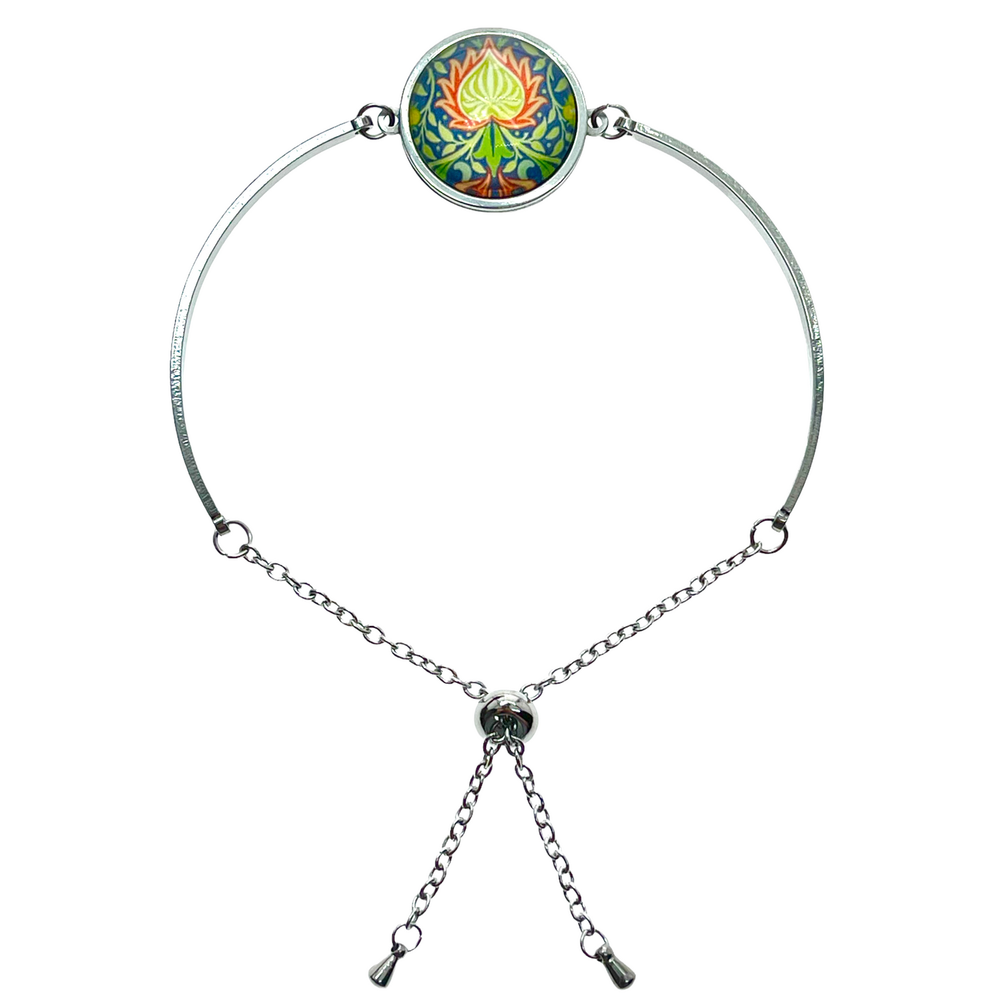 Hippie Fire Flower Slider Bead Bracelet