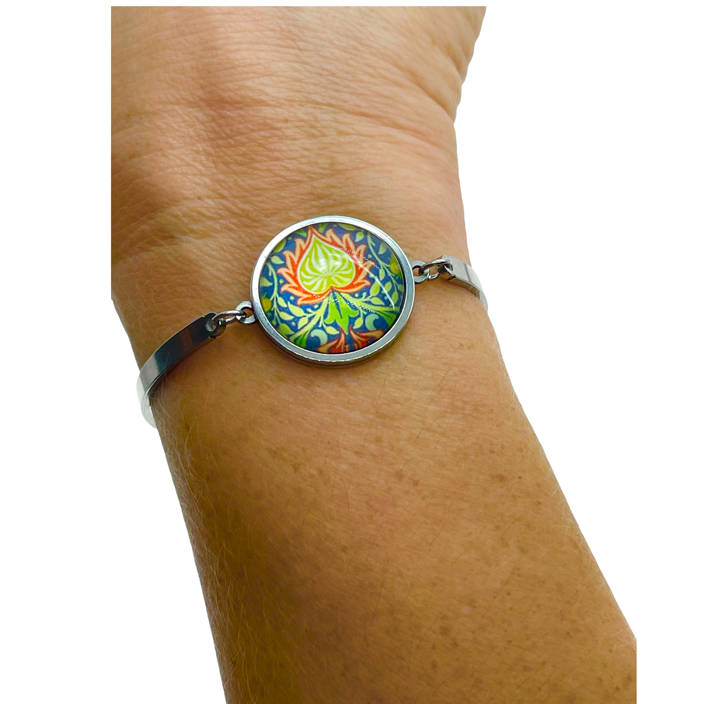 Hippie Fire Flower Slider Bead Bracelet