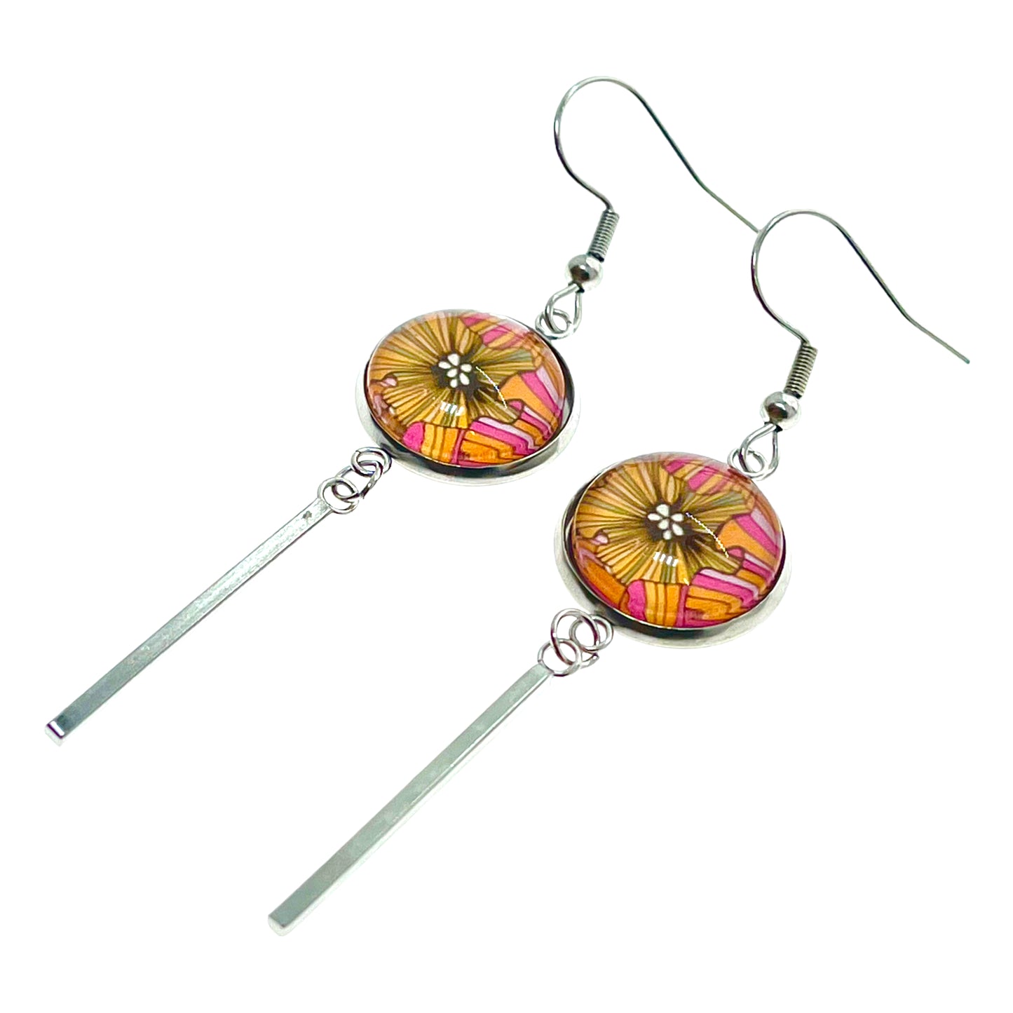 Happy Hawaiian Long Bar Earrings