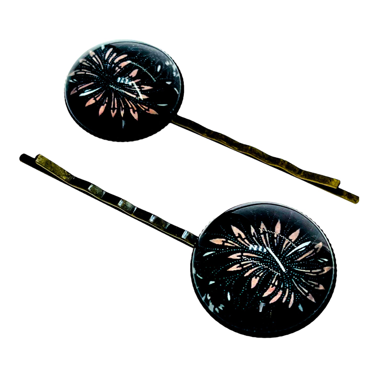 Twilight Zinnia Big Hair Pin Pair