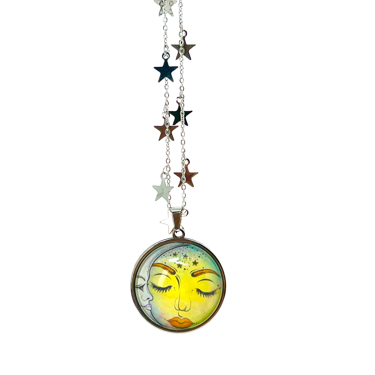 Moon Glow Fancy Celestial Chain Necklace