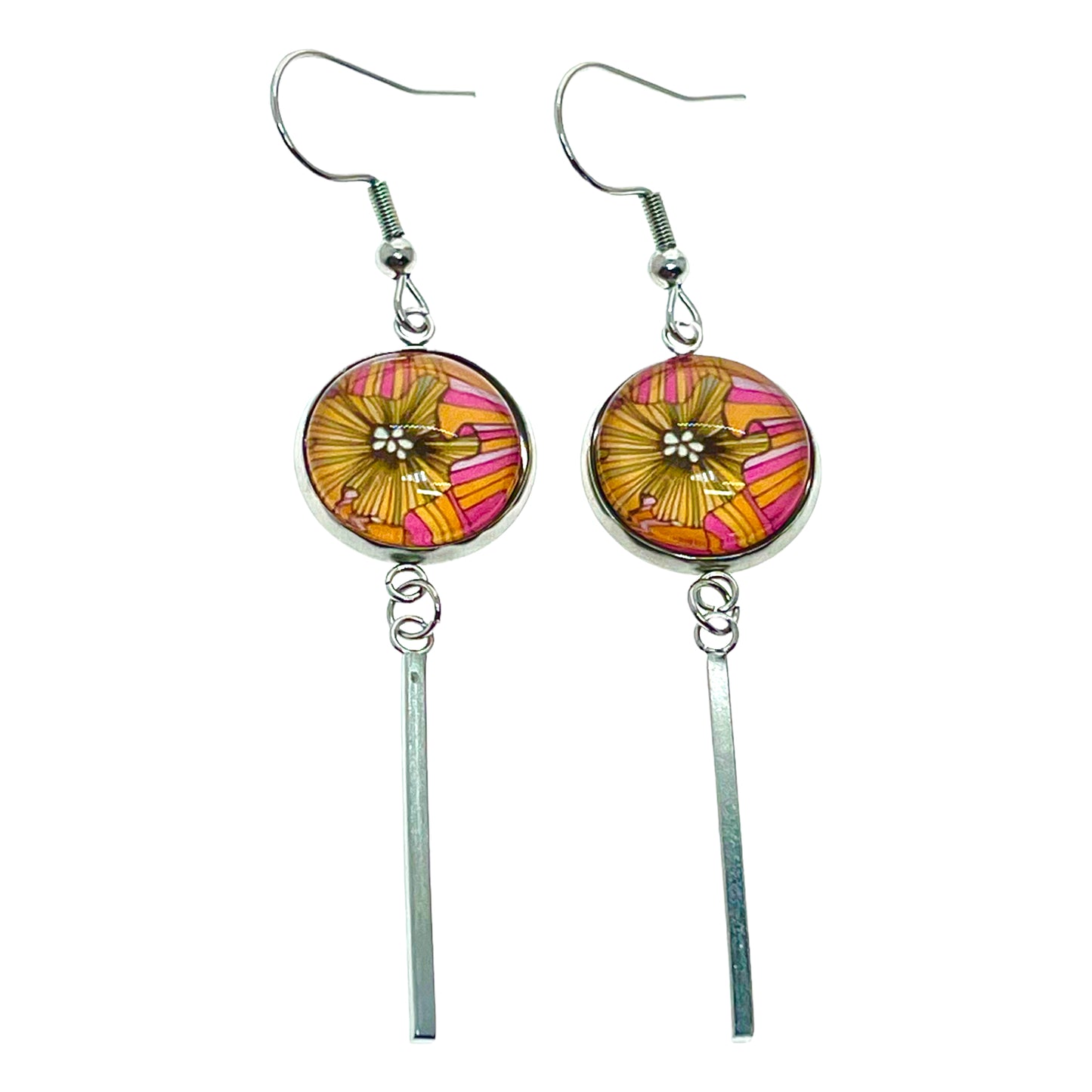 Happy Hawaiian Long Bar Earrings