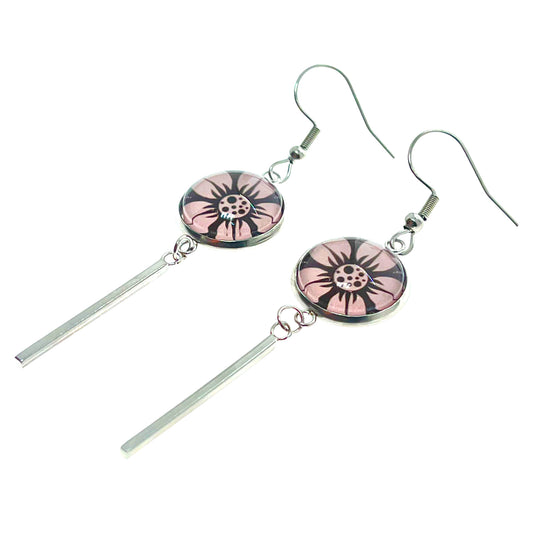 Darling Daisy Long Bar Earrings