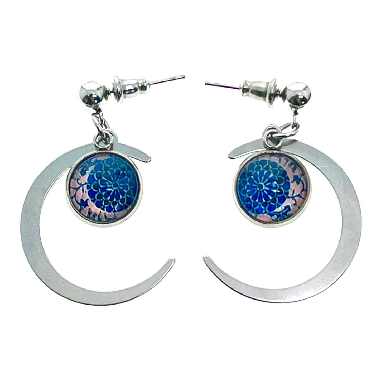 Twinkling Twilight Crescent Moon Earrings