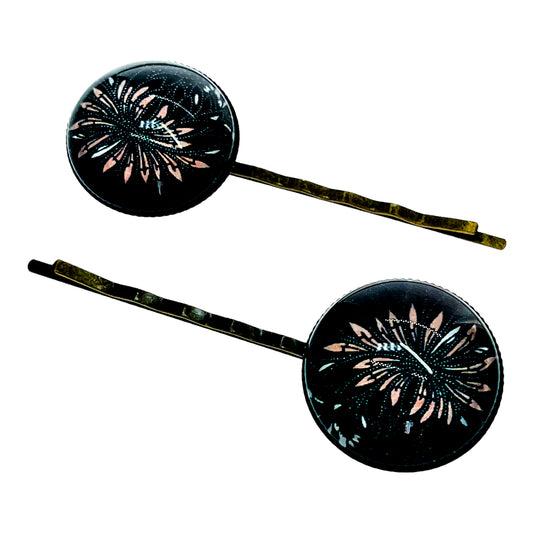 Twilight Zinnia Big Hair Pin Pair