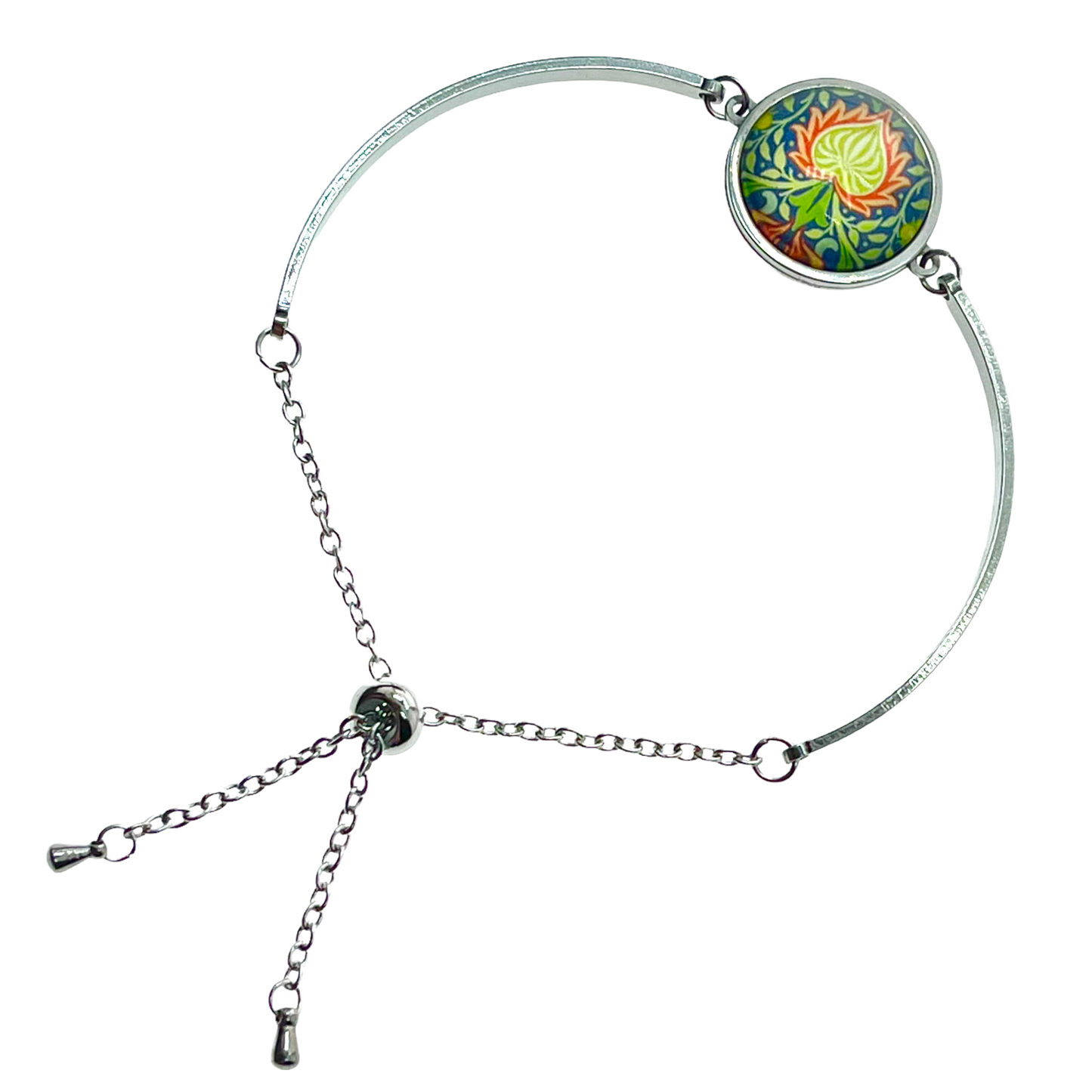 Hippie Fire Flower Slider Bead Bracelet