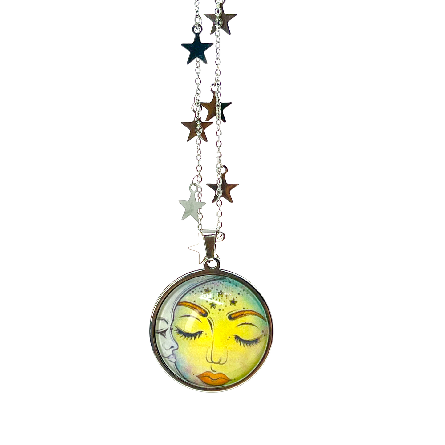 Moon Glow Fancy Celestial Chain Necklace