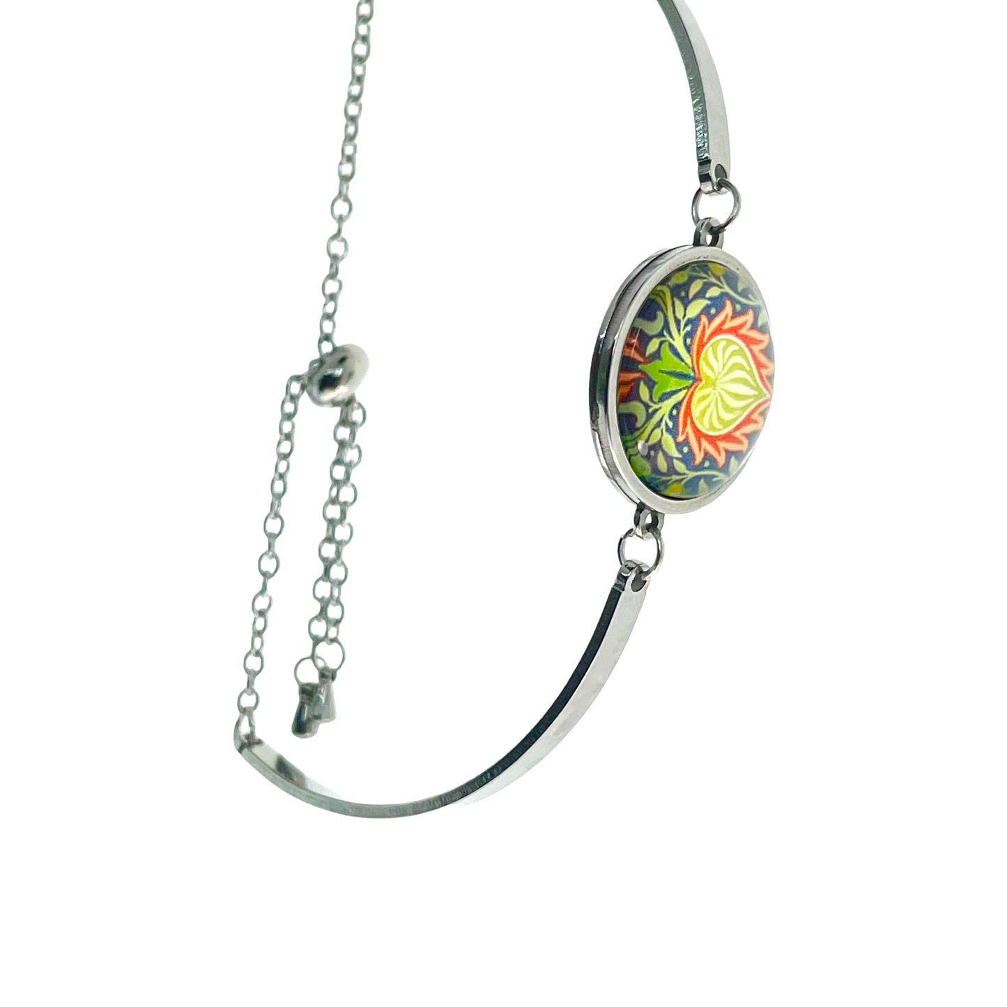 Hippie Fire Flower Slider Bead Bracelet